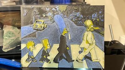 The Simpsons Abbey Road hueforge