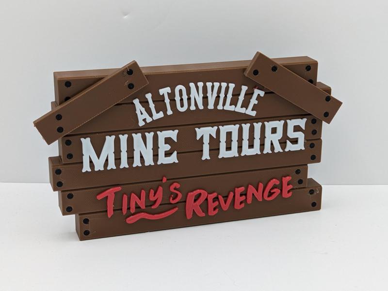 Altonville Mine Tours - Tiny`s Revenge - theme park ride logo