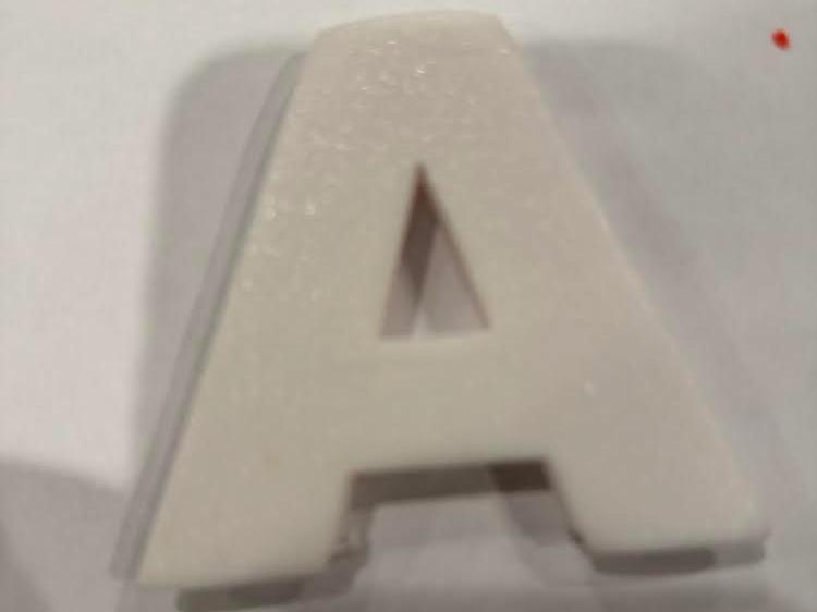 Cookie cutter in the form of an A read description