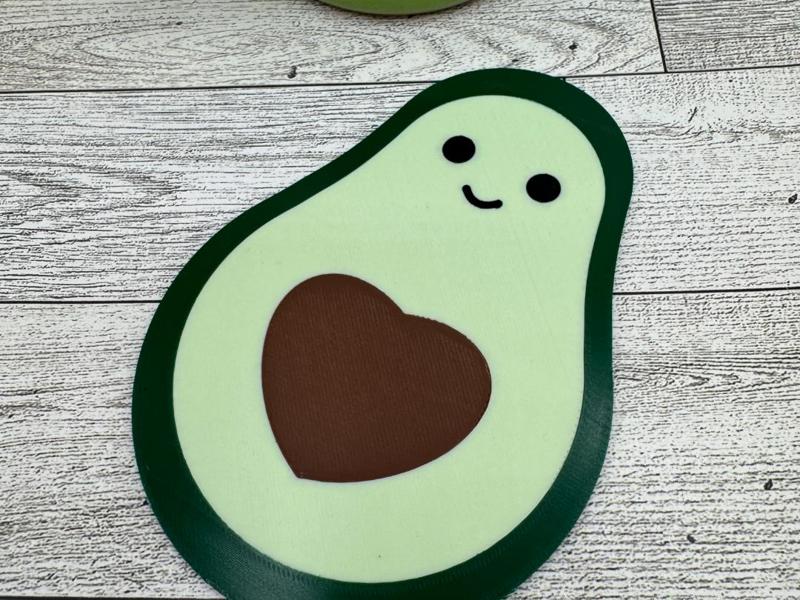 Avocado Coaster with Holder