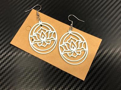 Lotus flower #4 earrings, no AMS, 0.4mm nozzle