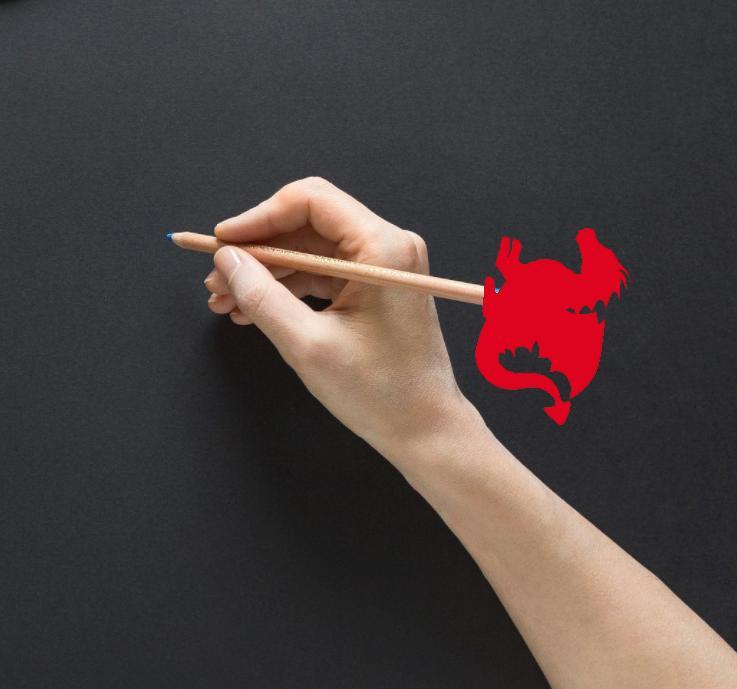 DRAGON / DRAGON / DRAKE / GIFT / PENCIL / PENCIL / TOPPER / SCHOOL / STUDENTS / TEACHER / CHILD / DECORATION / ART