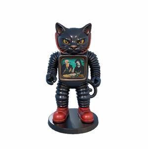 Meowtronaut TV Cat - Space Feline With a Screen Belly