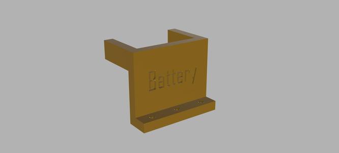 6v Acid Battery Holder for wooden surfaces , facing wall