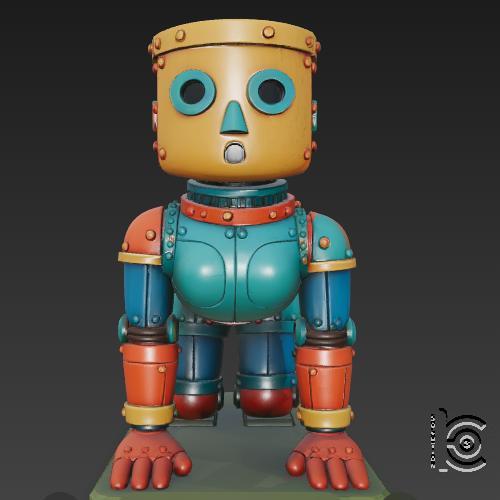 Robot in a "on all fours" position - 3D model for printing