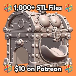 Whimsical Treasure Chest Pet Hide for Small Animals MineeForm FDM 3D Print STL File