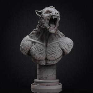 Werewolf bust (Pre-Supported)