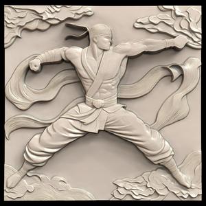 3D Model STL File for CNC Router/Laser & 3D Printer A Fighter Who Has Mastered All Martial Arts in the Universe 2