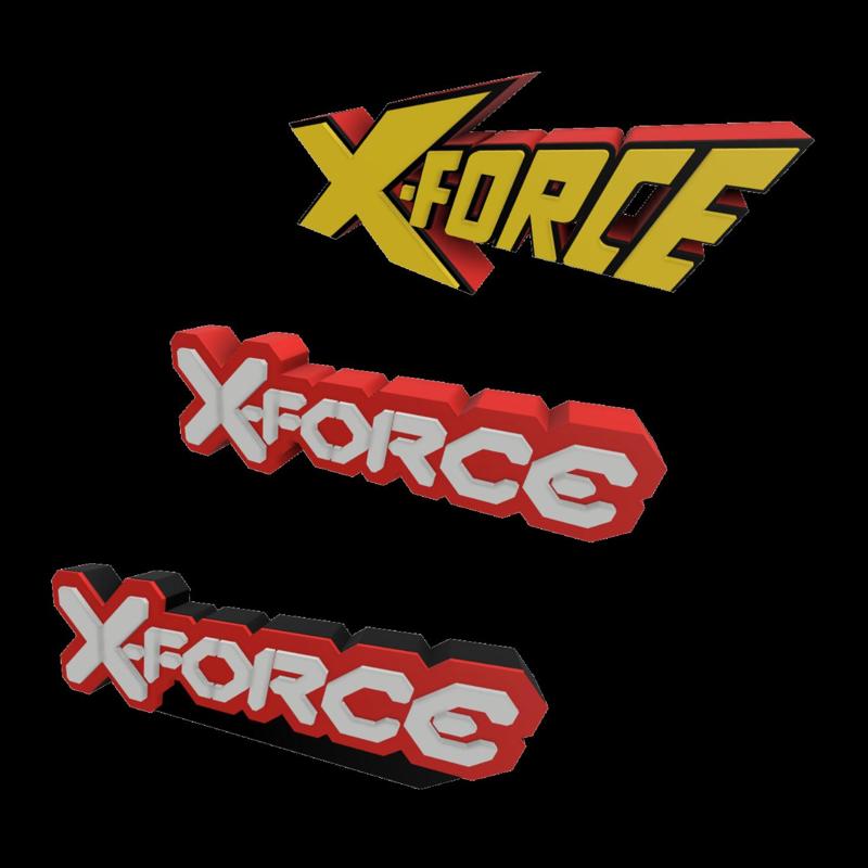 3D MULTICOLOR LOGO/SIGN - X-Force (Three Variations)