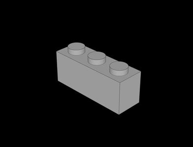 Lego Compatible (3622.dat) Brick  1 x  3
