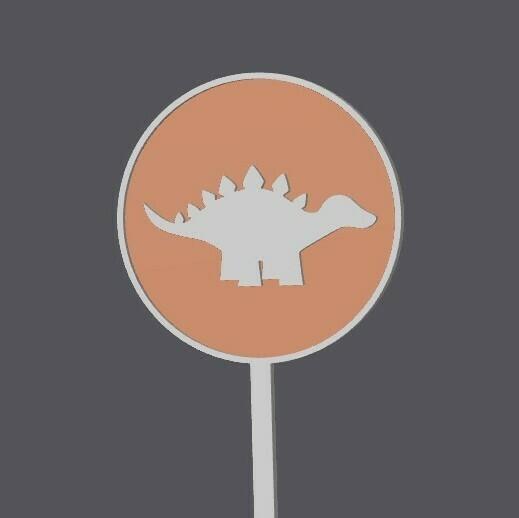 CUPCake Topper - Dinosaur8