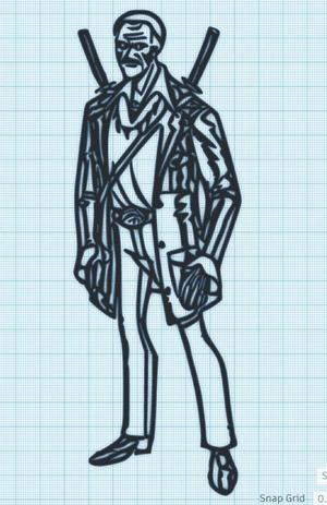 JEFFERSON TWILIGHT - FULL BODY - VENTURE BROS - WALL ART