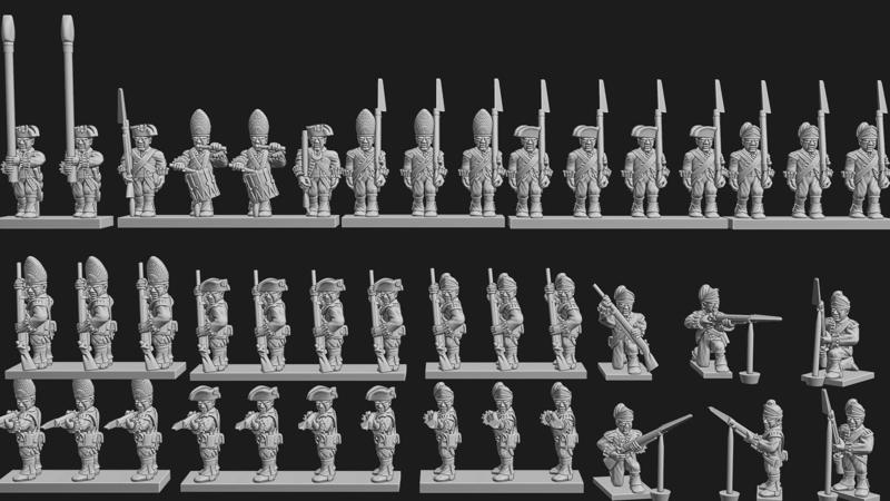 British Regular Infantry (Centre Co., Lights & Grenadiers) AWI-GB-1