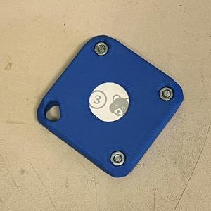 Rugged AirTag Key Ring Case with nuts