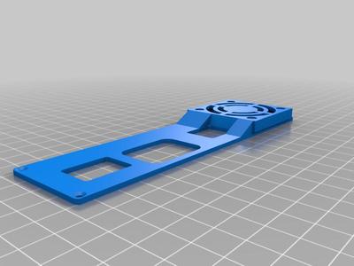 Backplate for Snapmaker 2.0 power supply for 40x40 fan with screw holes