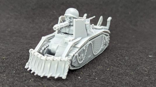 Heavy tank Char B1 (France, WW2) converted to CYBERPUNK style