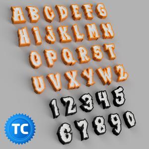 HALLOWEEN - FONT NAMELED TC - ALPHABET - CREATE ALL WORDS IN LED LAMP