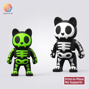 Halloween Flexi Skeleton Cat