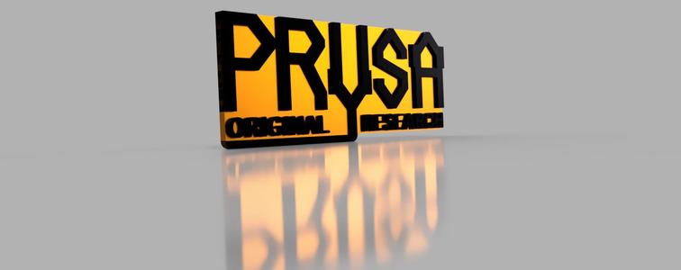 PRUSA Plate with Nozzle Font