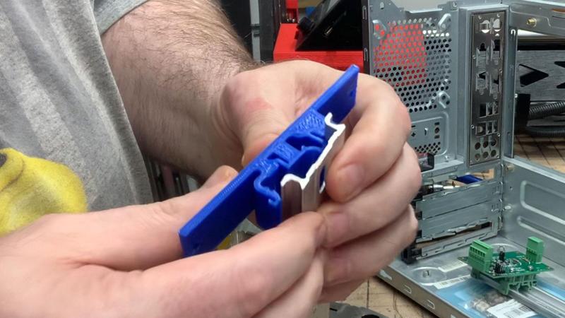 (Option 2 of 2) DIN Rail Clip-Mounts for TB6600 Microstep Driver (v2.0.0 & 2.0.1)