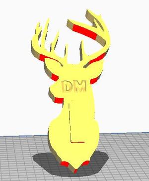 Deer Head Decoration with a Command Strip Surface