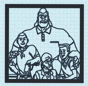 VENTURE FAMILY FRAMED PORTAIT  WALL ART