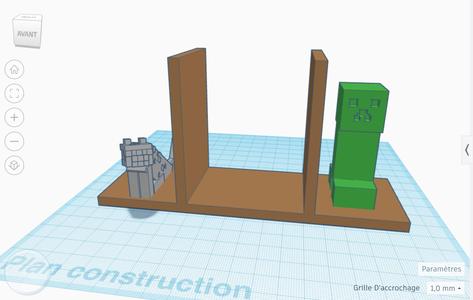 Minecraft Cat & Creeper Bookend