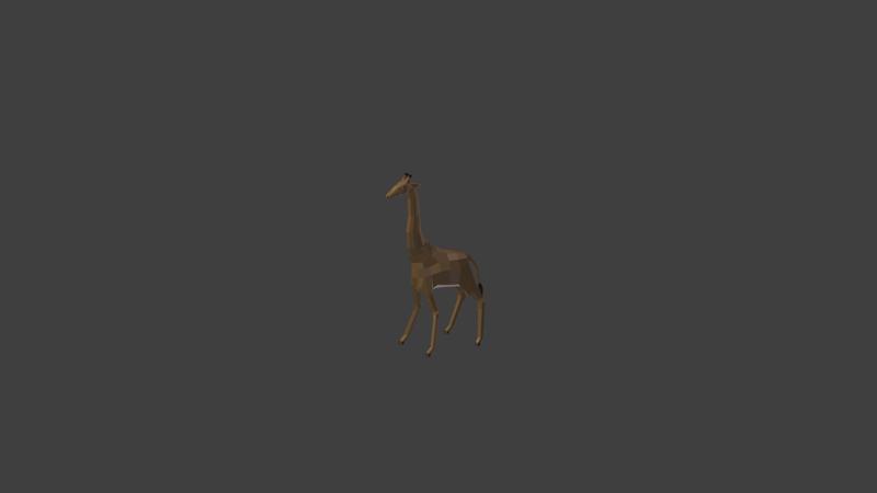 Low poly giraffe
