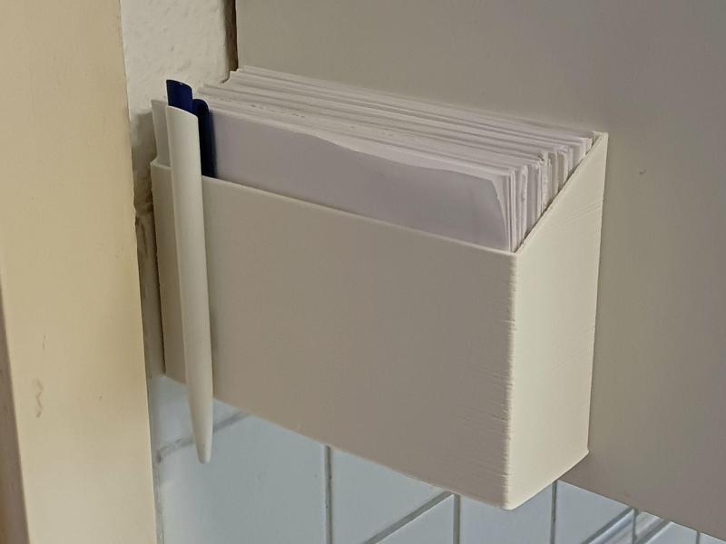 OpenSCAD - Memo box to suspend A6 notes