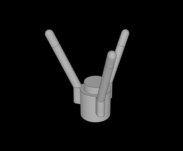 Lego Compatible (3741.dat) Plant Flower Stem