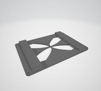 Model držáku cedulek na popis dveří.