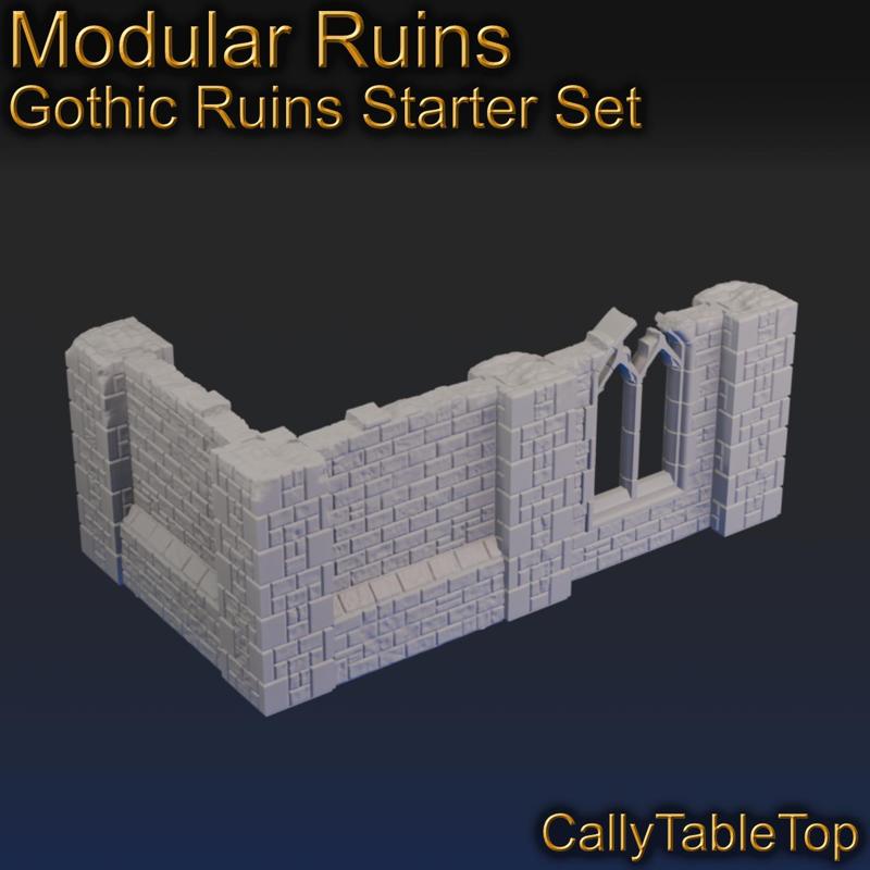 Modular Gothic Ruins - Starter Set - Tabletop Terrain