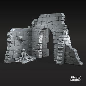 Grey Castle Scenery with Casualties V1 | Grey Castle | Fantasy