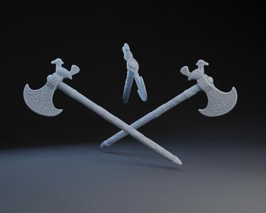 Decorative Axe with Bird on It.