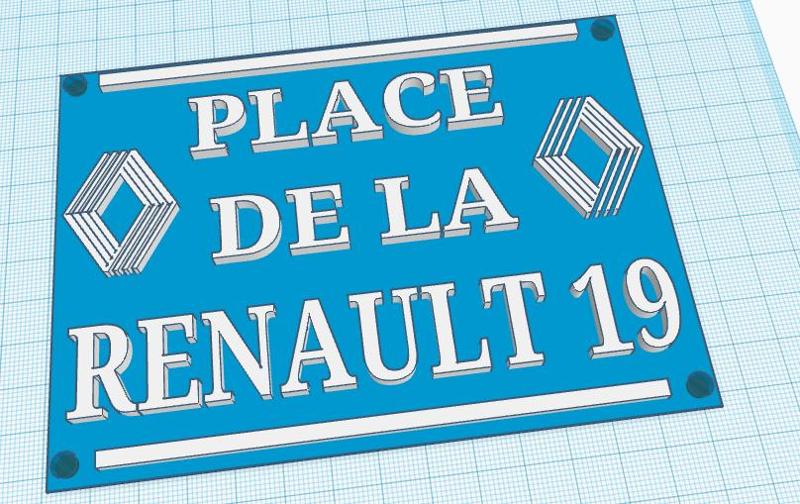street sign renault 19