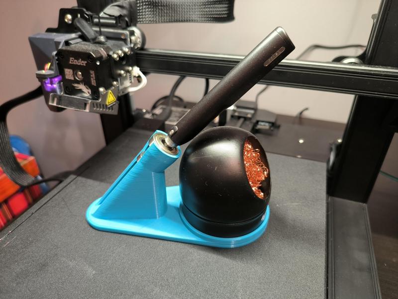 Soldering Iron holder with tip cleaner