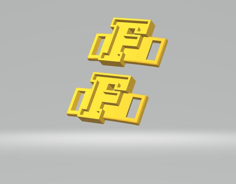 buckle for laces letter F