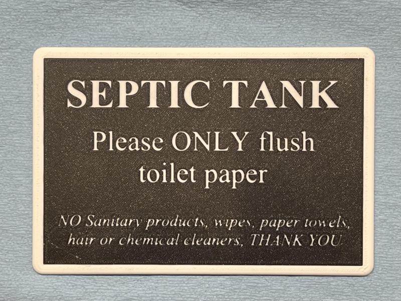 Septic Sewer Sign