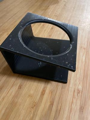 Raised angled cat feeder