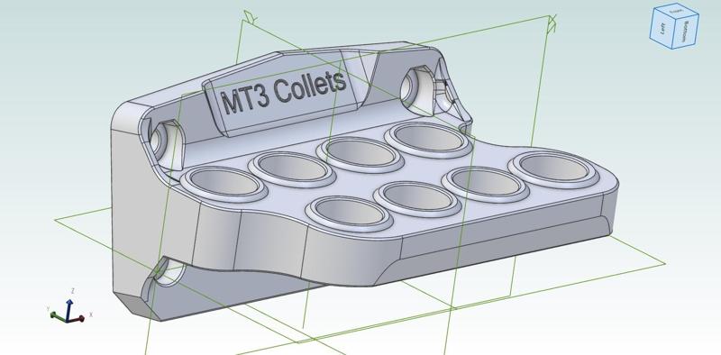 MT3 Collet Rack for 3034-Lite T-Slot Rail