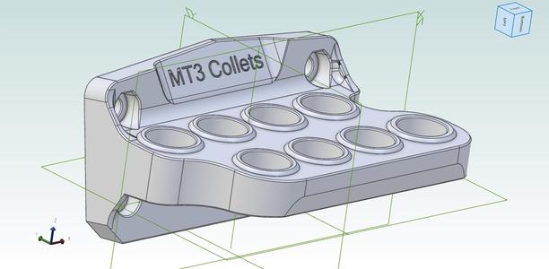 MT3 Collet Rack for 3034-Lite T-Slot Rail