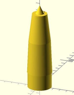 Estes PNC-55D Nosecone for Strike Fighter Rocket