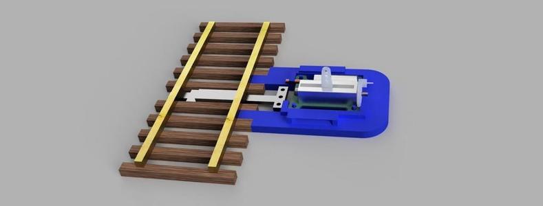 Linear Servo mount for HO Scale turnout