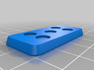 Tiny rectangle bases - 6mm holes - 40x20x3.5 mm