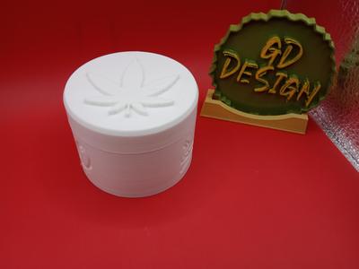 Marijuana Leaf JEWELRY OR STASH BOX WITH SCREW CAP