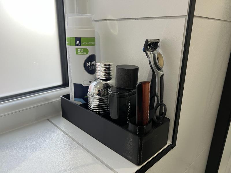 Bathroom Tidy for Shaving Products, Razor and Accessories