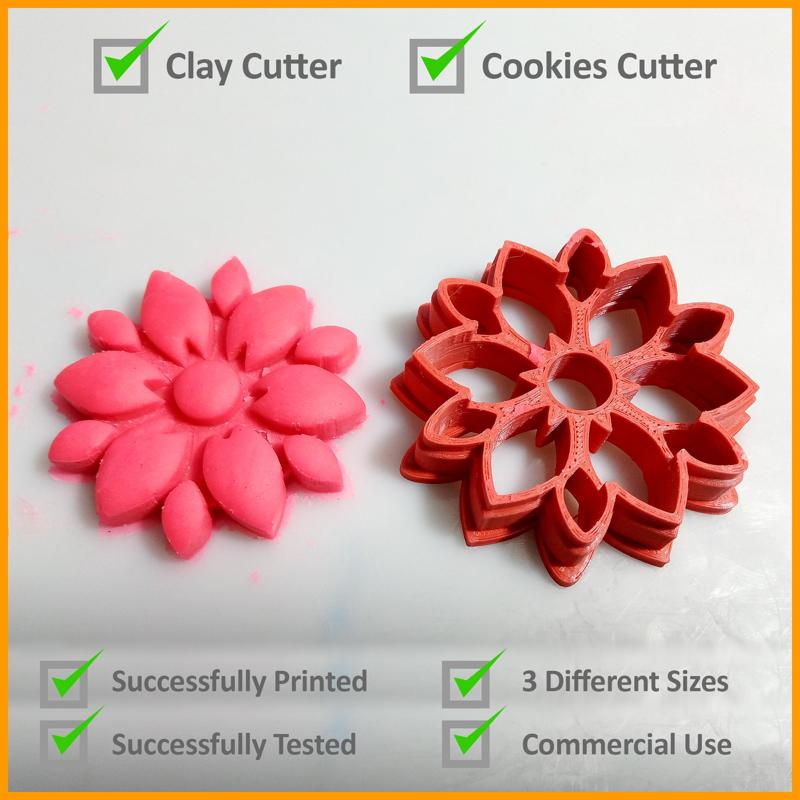 Clay Cutter Cookies Cutter Flower Shape #06