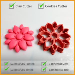 Clay Cutter Cookies Cutter Flower Shape #06