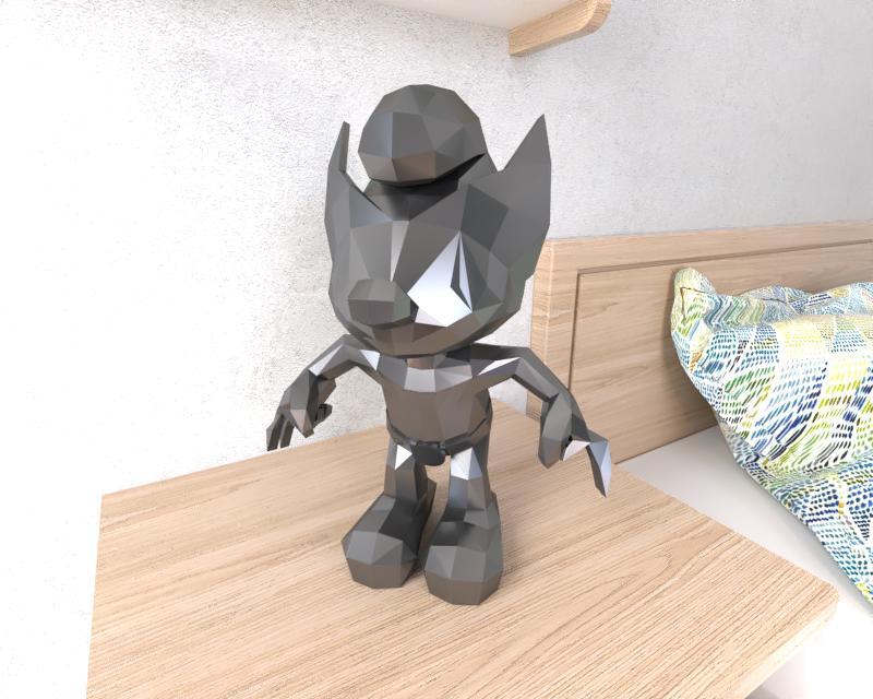 Wolverine Smurf Lowpoly