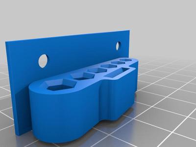 Wall mount hex wrench holder